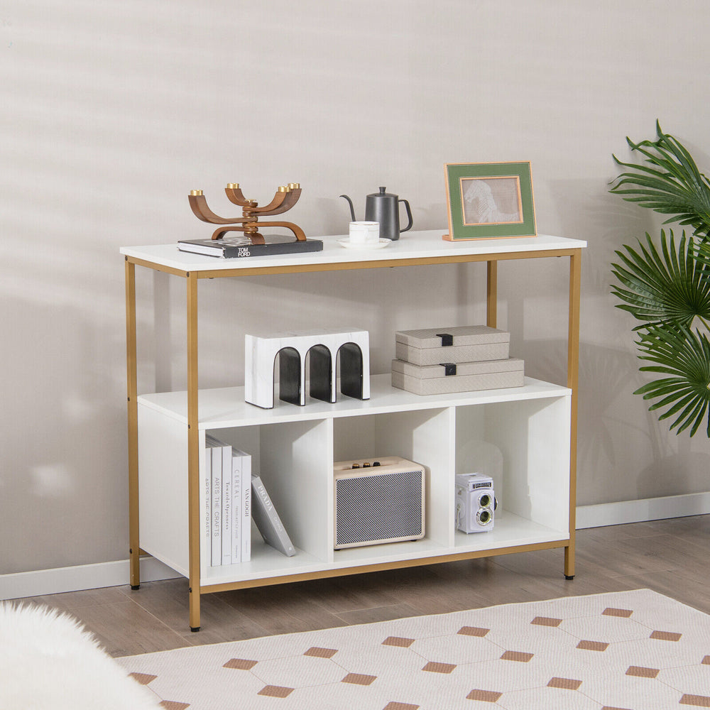 Modern Kitchen Buffet Sideboard with 3 Compartments-White - Gallery View 1 of 11