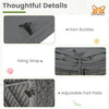 Wicker dog house in gray features an adjustable canopy, detachable cushions, and anti-slip foot pads for stability.