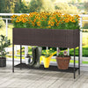 Wicker Raised Garden Bed with Storage Shelf and Drainage Gaps for Flowers - Gallery View 1 of 10