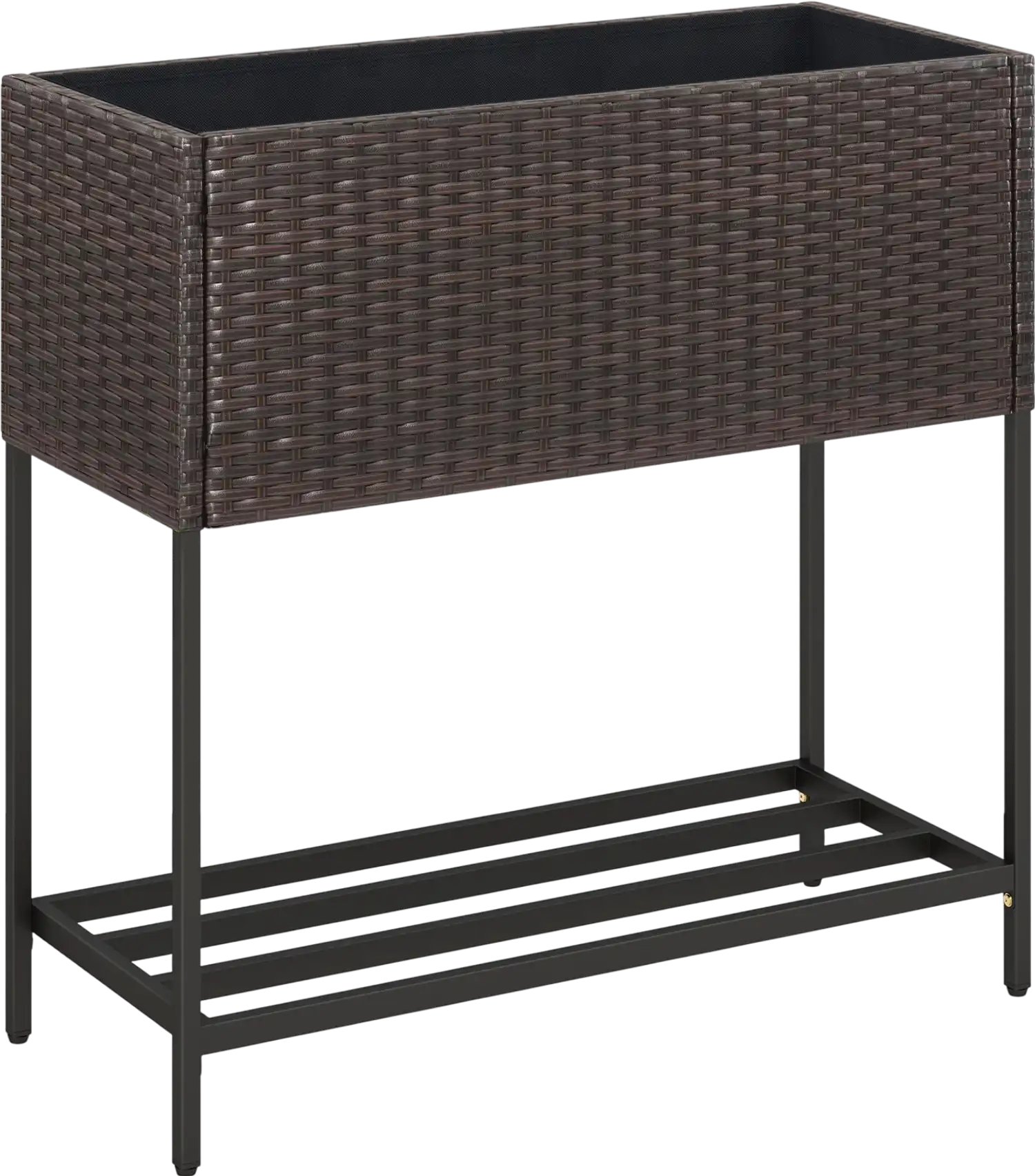 Costway Elevated Garden Planter w/ Rattan Finish Bottom Shelf 23357433 New