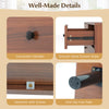 Close-up of the wide wooden dresser's smooth metal drawer slides and convenient handles for easy access.