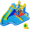 Windmill-themed Inflatable Water Slide Park with Jumping Area and Blower