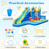 Windmill-themed inflatable water slide park with jumping area, slide, and accessories for backyard fun and.