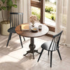 Windsor dining chair set of 2 in black with ergonomic backrest, perfect for dining rooms or cafes.