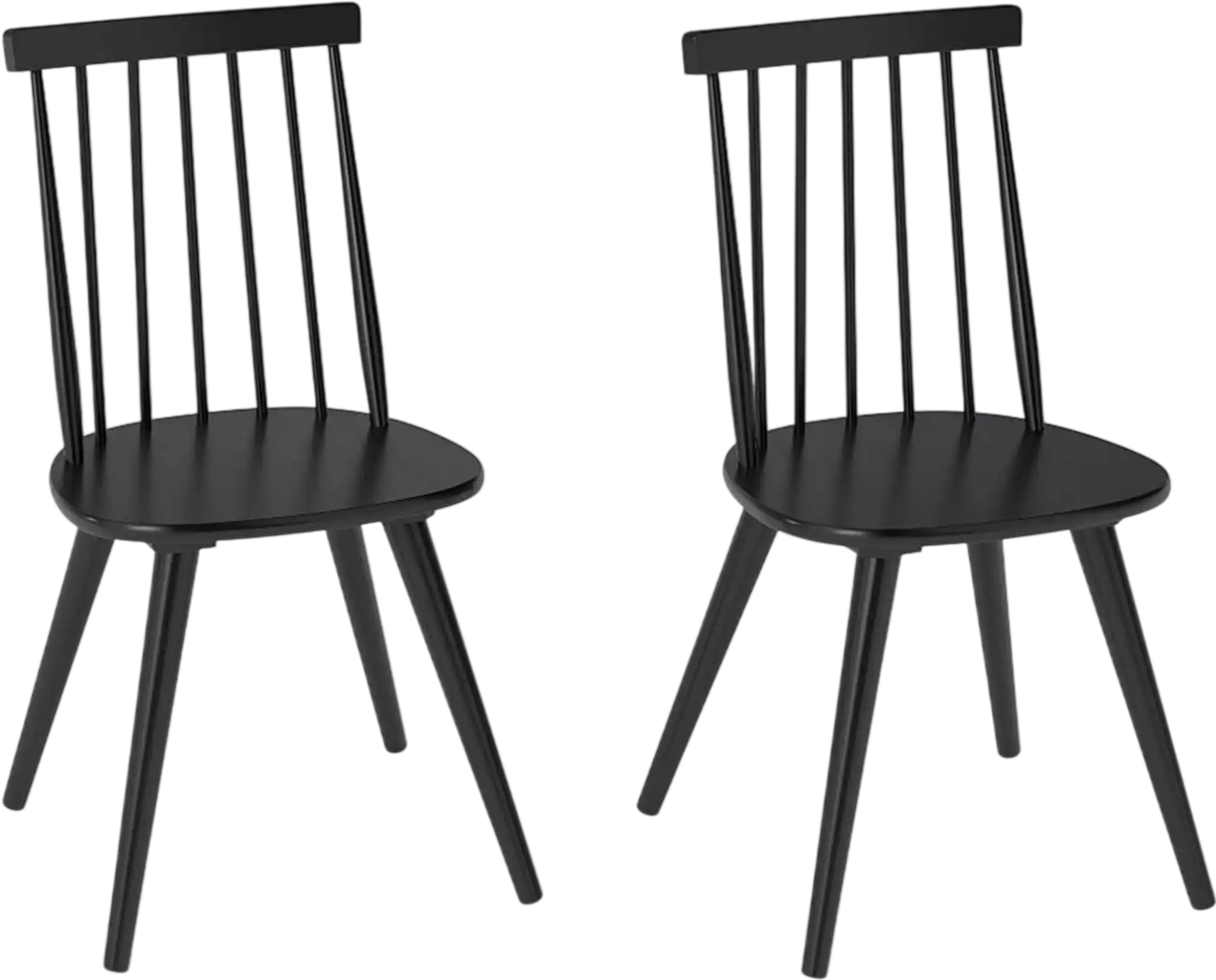 Costway Windsor Dining Chairs Solid Rubber Wood Frame Set of 2 36412343 New