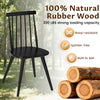 Windsor dining chair in black with ergonomic backrest, made from 100% natural rubber wood, ideal for dining rooms and.