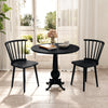 Windsor Dining Chairs Set of 2 Rubber Wood Kitchen Chairs with Spindle Back-Black - Gallery View 1 of 9