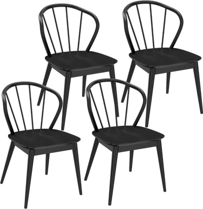 Costway Windsor Dining Chairs Set of 4 Spindle Back 52346017 New