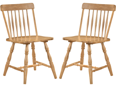 Costway Windsor Dining Chairs Set of 2 Curved Spindle Back 72126525 New