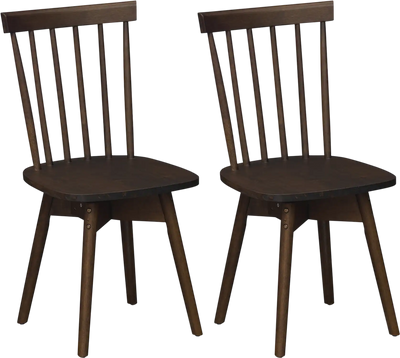 Costway Windsor Swivel Dining Chairs Set of 2 Rubber Wood Kitchen Chair 17819057 New