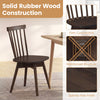 Windsor dining chair with solid rubber wood construction, swivel seat, and reinforced structure for stable seating.