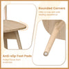 Rounded corners and anti-slip foot pads of the Windsor dining chair set ensure safety and protect floors from scratches.