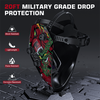 ARCCAPTAIN Large View Auto-Darkening wolf Design Welding Helmet