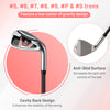 Women's golf club set featuring a #5 iron with cavity back design for enhanced swing stability and anti-skid surface.