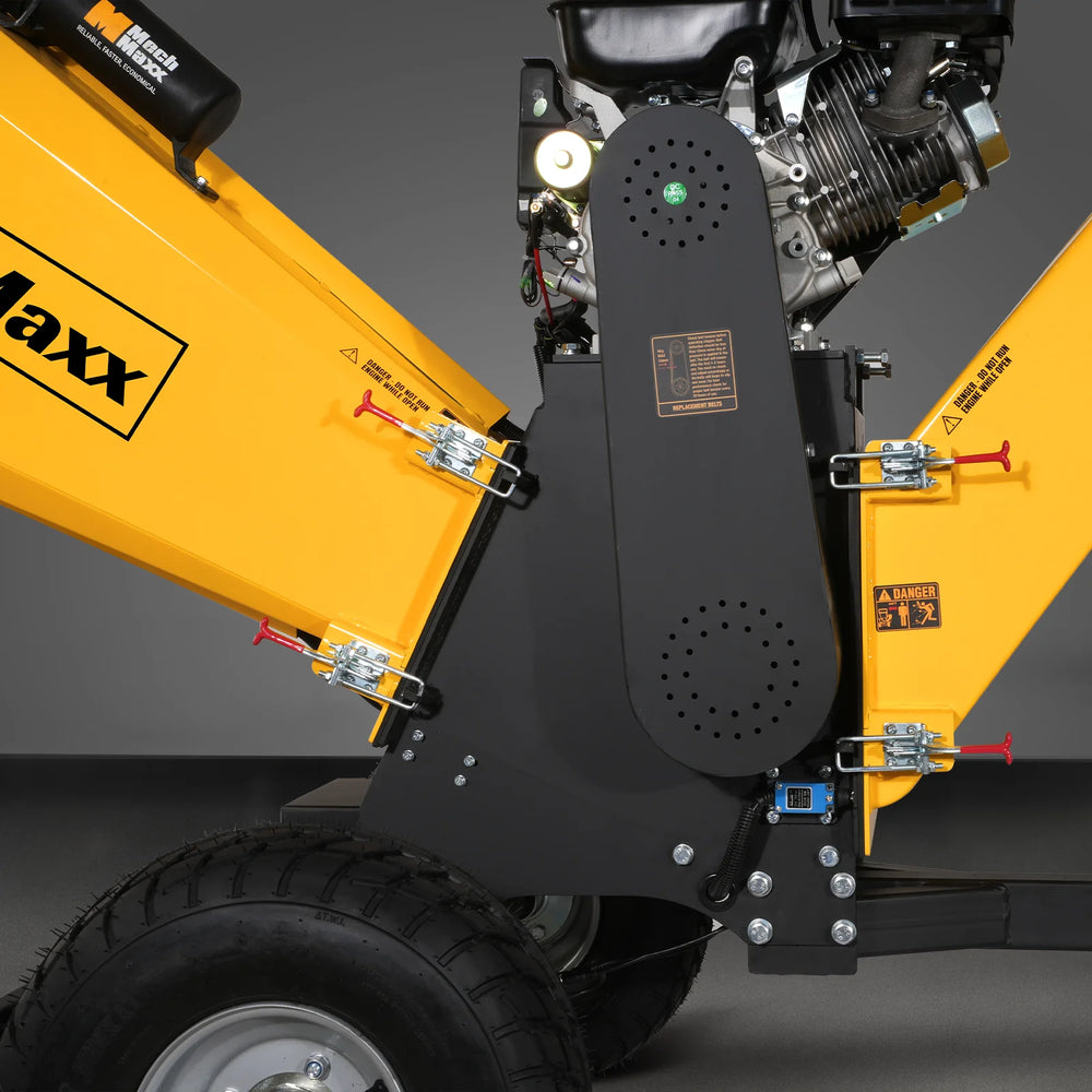 6 inch E-start Zonsen 420cc 13.4hp Gas Powered 4 - Wheel Drum Wood Chipper with Taillight ,  B150