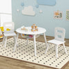Wood Activity Kids Table and Chair Set with Center Mesh Storage-White - Gallery View 1 of 10