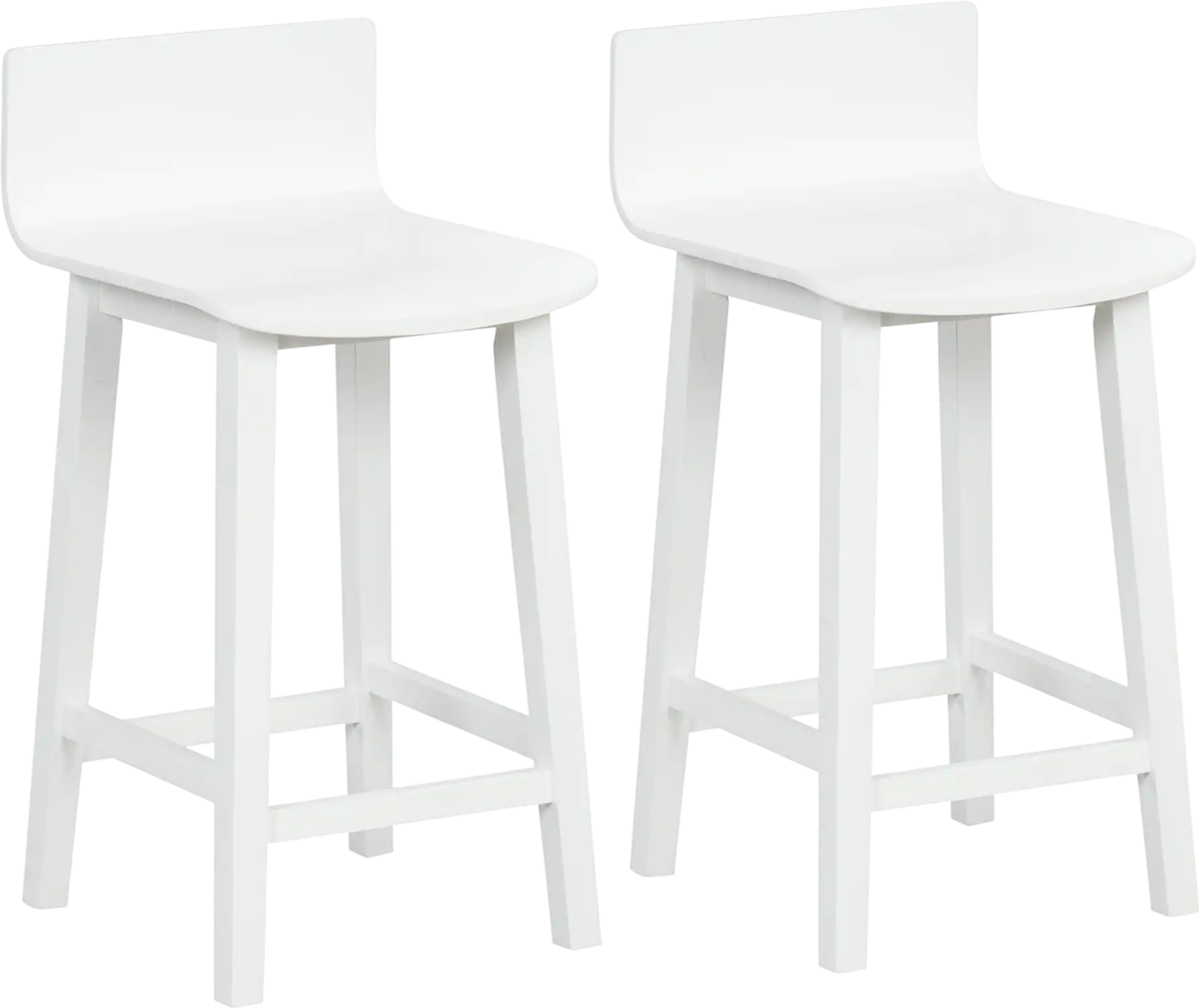 Costway Wood Bar Stools Set of 2 Solid Back Seat 78154629 New