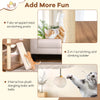 68-inch tall cat tree with 3 padded perches, sisal scratching posts, and interactive plush dangling balls for play.