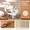68-inch tall cat tree with 3 padded perches, condo, and sisal scratching posts for comfortable lounging and play.