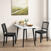 Wood Dining Chair Set of 2 with Rubber Wood Legs-Black - Gallery View 1 of 8