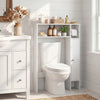 Wood Over the Toilet Bathroom Space Saver with Paper Holder and Shelf-White - Gallery View 1 of 10