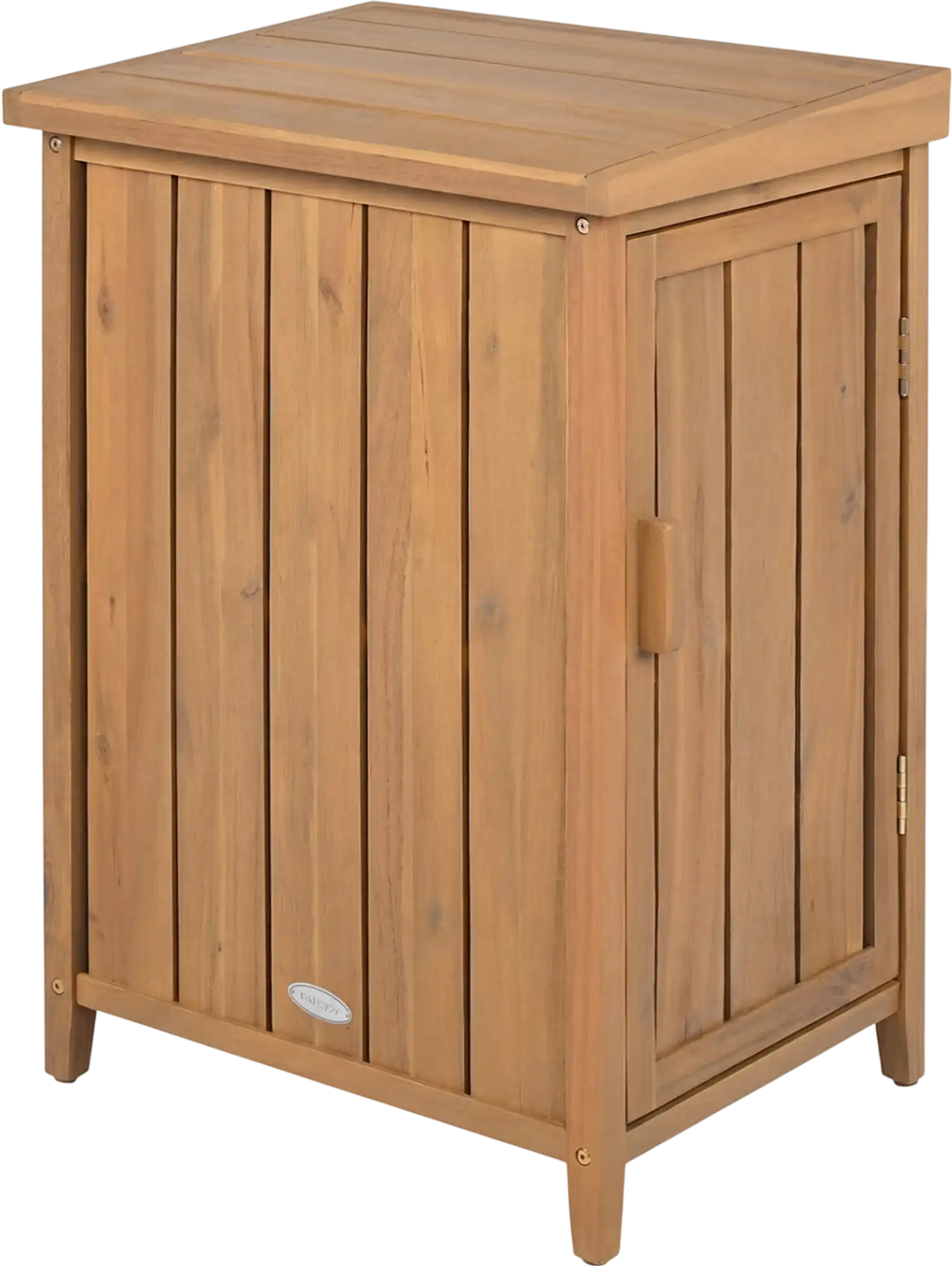 Wood Package Delivery Box with Openable Lid and Removable Shelf for Garden