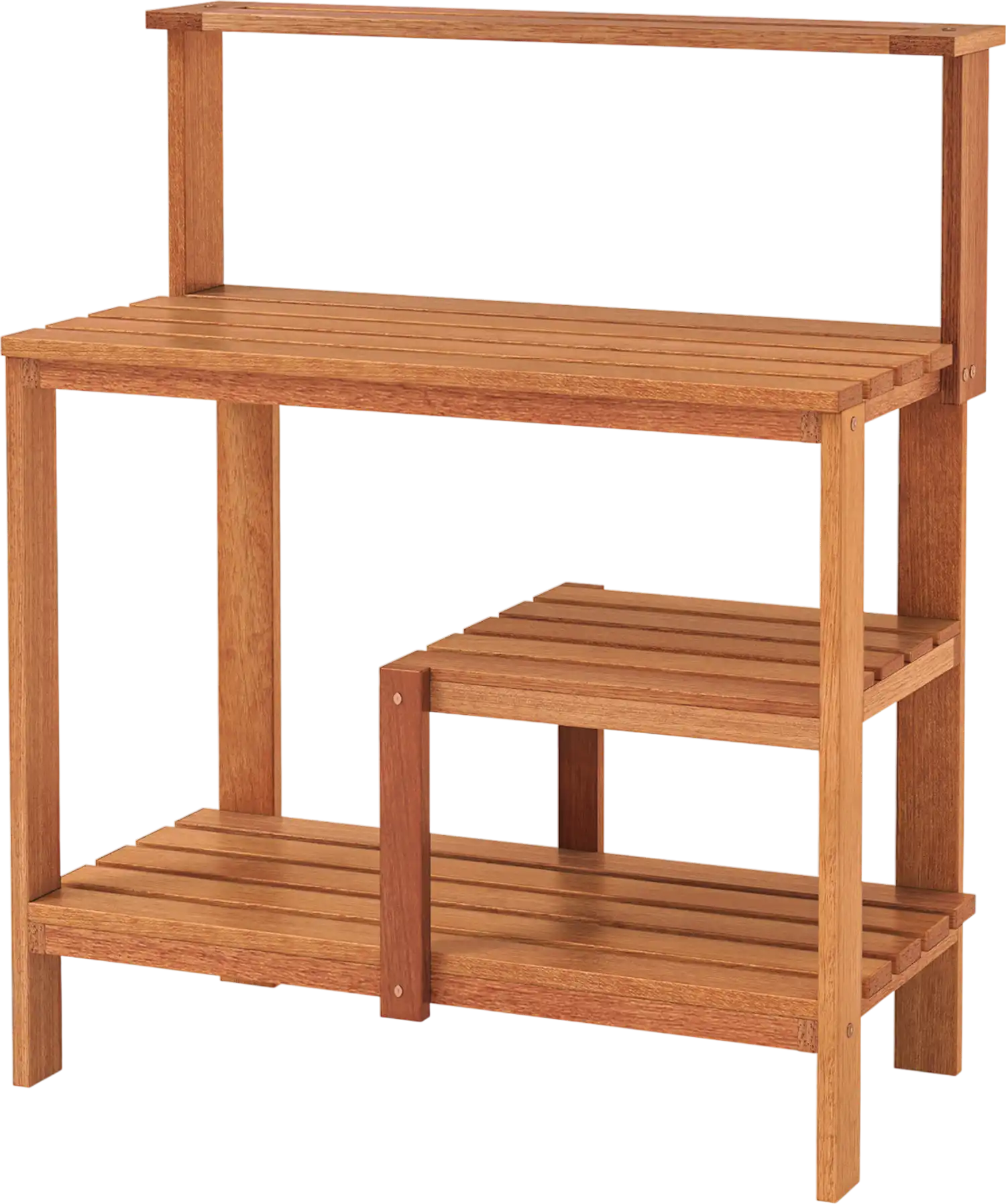 Costway Outdoor Garden Wood Potting Bench Workstation Open Shelves 93248617 New