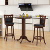 Wood Pub Round Dining Table with Pedestal Base-Espresso - Gallery View 1 of 10