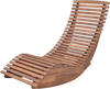 Outdoor Acacia Wood Rocking Chair with Widened Slatted Seat and High Back