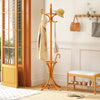 Wood Standing Hat Coat Rack with Umbrella Stand-Natural - Gallery View 1 of 10