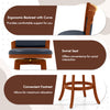 Wood swivel bar stool with faux leather upholstery, ergonomic backrest, and convenient footrest for maximum relaxation.
