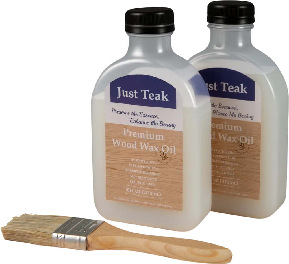 16 oz Wood Oil Cleaner and Brightener for Outdoor and Indoor Furniture Set of 2