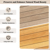 Wood oil cleaner and brightener set of 2 enhances natural wood beauty with sun protection and fade resistance.