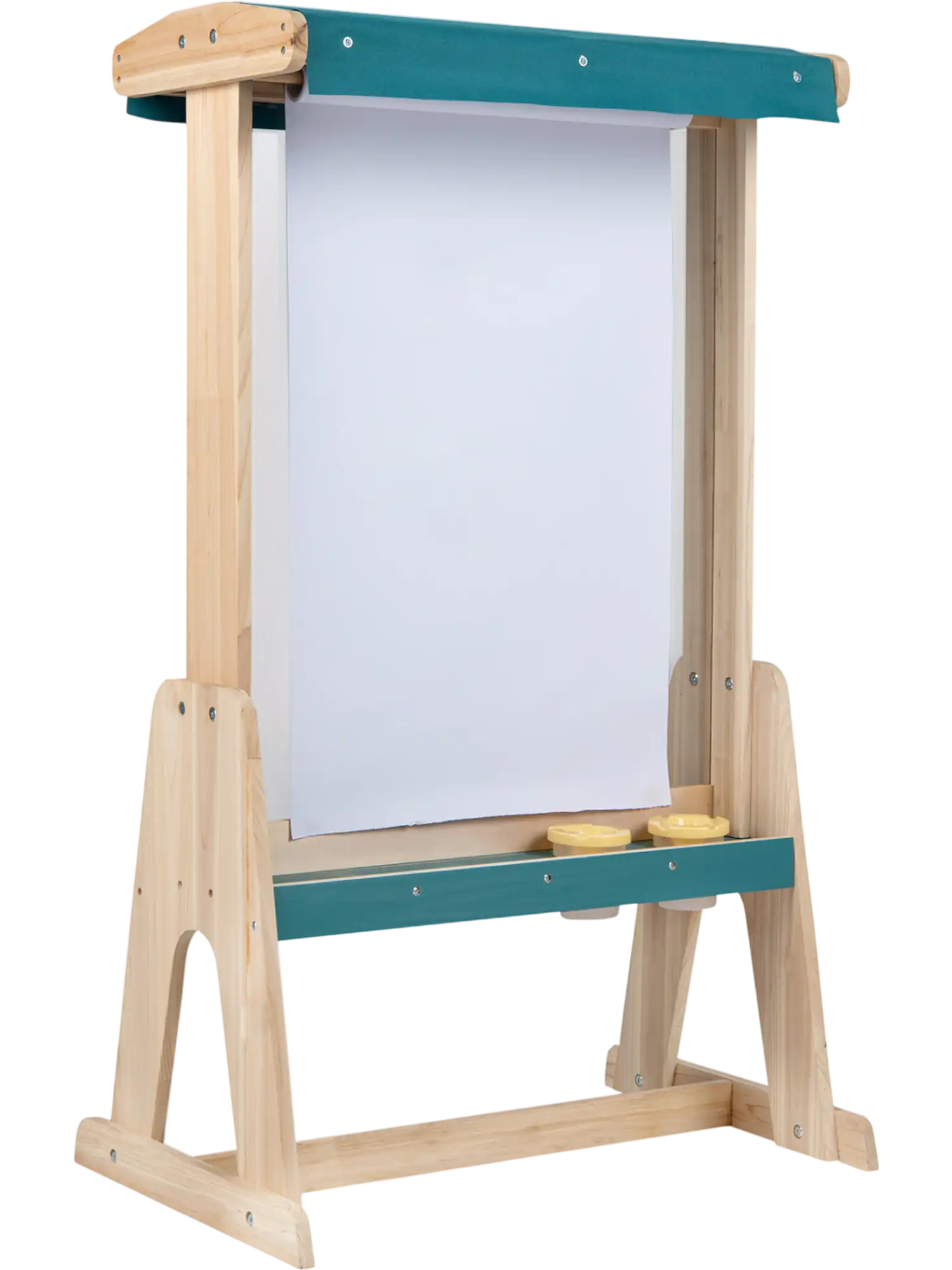 Costway Kids Wooden Art Easel w/ Transparent Board Paper Roll 33842942 New