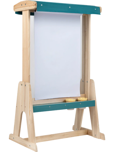 Costway Kids Wooden Art Easel w/ Transparent Board Paper Roll 33842942 New