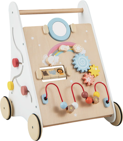 Costway Wooden Baby Push Walker Activity Center 49153867 New