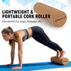 Cork roller for yoga and massage, lightweight and portable, complements the wooden balancing board for enhanced.