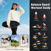 Wooden balancing board with cork roller for exercise, enhancing balance and core strength, suitable for indoor and.