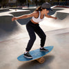 Wooden Balancing Board with Cork Roller and Storage Rack to Exercise-Blue - Gallery View 1 of 10