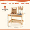 Wooden barbecue grill playset with play food, open shelves, and realistic accessories for kids aged 3+, perfect for.