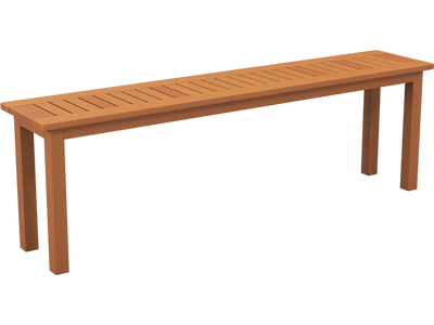 Costway Outdoor Patio Dining Backless Wooden Bench 59