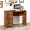 Wooden Computer Desk Workstation with 3 Drawers for Home and Office-Rustic Brown - Gallery View 1 of 6