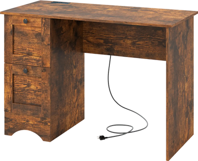 Costway Wooden Computer Desk Workstation 2 Drawers Home Office 34571960 New
