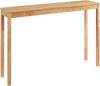 Natural wooden console table with a thickened top, perfect for tight spaces, featuring a smooth finish and solid rubber.