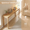 Wooden console table with a 48" thickened top, perfect for vases, photos, and table lamps in modern farmhouse style.