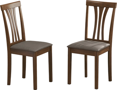 Costway Wooden Dining Chairs Set of 2 Linen Upholstered Rubber Wood Frame Brown 542863719 New