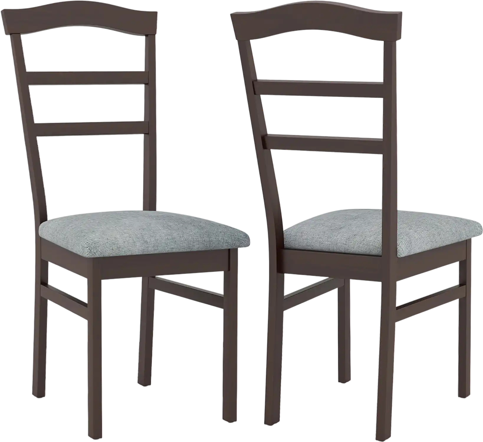 Costway Linen Upholstered Wooden Dining Chair Set of 2 Farmhouse Side Accent Kitchen Chairs 941527638 New