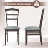 Wooden dining chair with linen fabric upholstery, ergonomic backrest, and rubber wood frame, ideal for kitchen or.