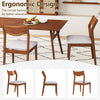 Wooden dining chair set of 2 with rubber wood frame and wide padded seat in walnut finish, perfect for dining rooms.