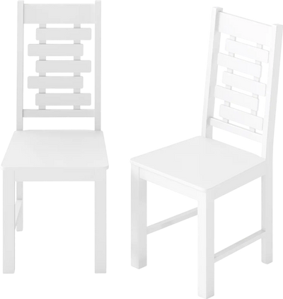 Costway Wooden Dining Chair Set of 2 Solid Rubber Wood Kitchen Chairs 15912596 New
